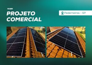 Energia Solar em Pederneiras/SP. Projeto desenvolvido e realizado pela MABIN, com capacidade instalada de 1,452 kWp.