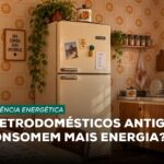 Geladeira antiga em cozinha residencial